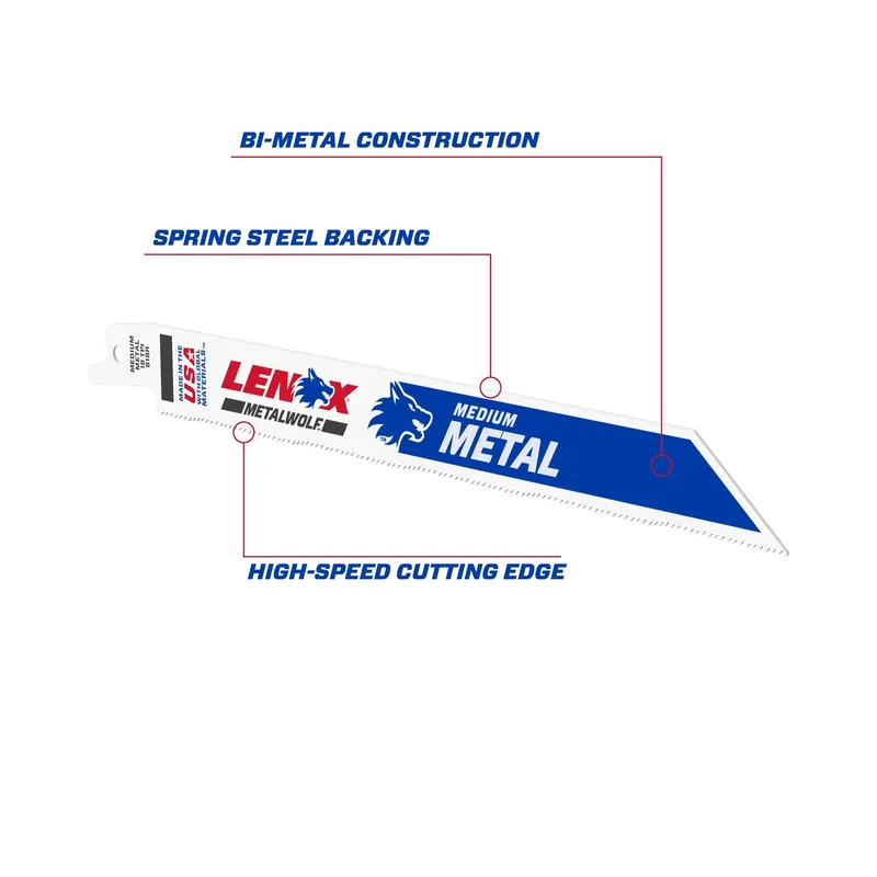 Lenox 20487b818r Reciprocating Saw Blade 8 in x 3/4 in x .035 x 18tpi (25/Pkg)