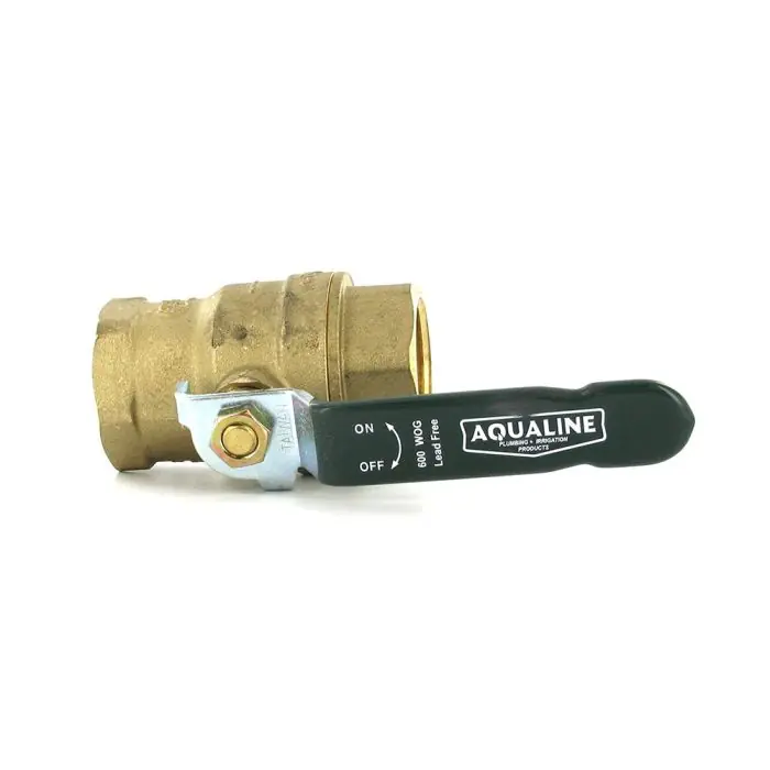 Aqualine BBV-100S-LF Lead Free Brass Ball Valve 1 in. FPT BBV-100LF