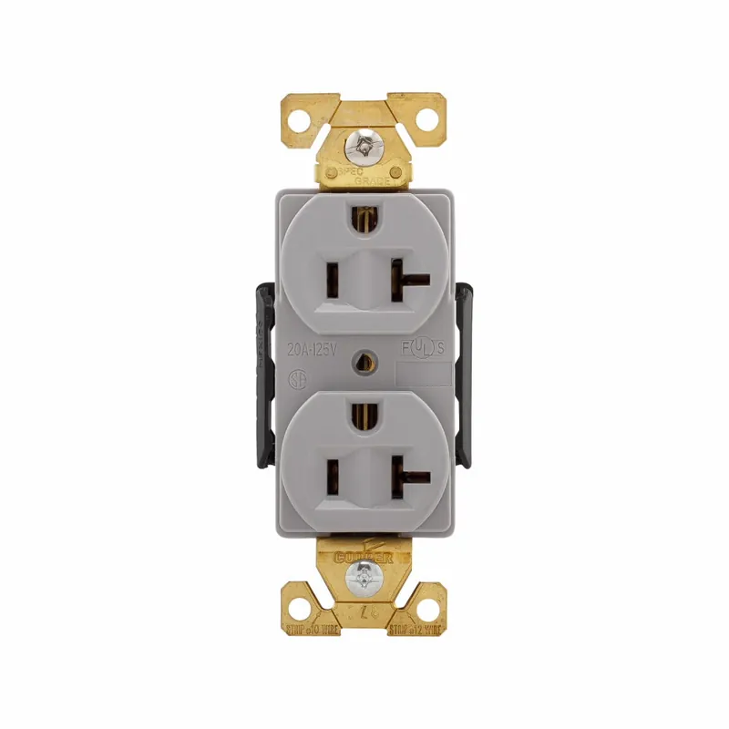 Eaton AH5362GY Recp Dup 20A 125V 2P3W Brass Strap B&S