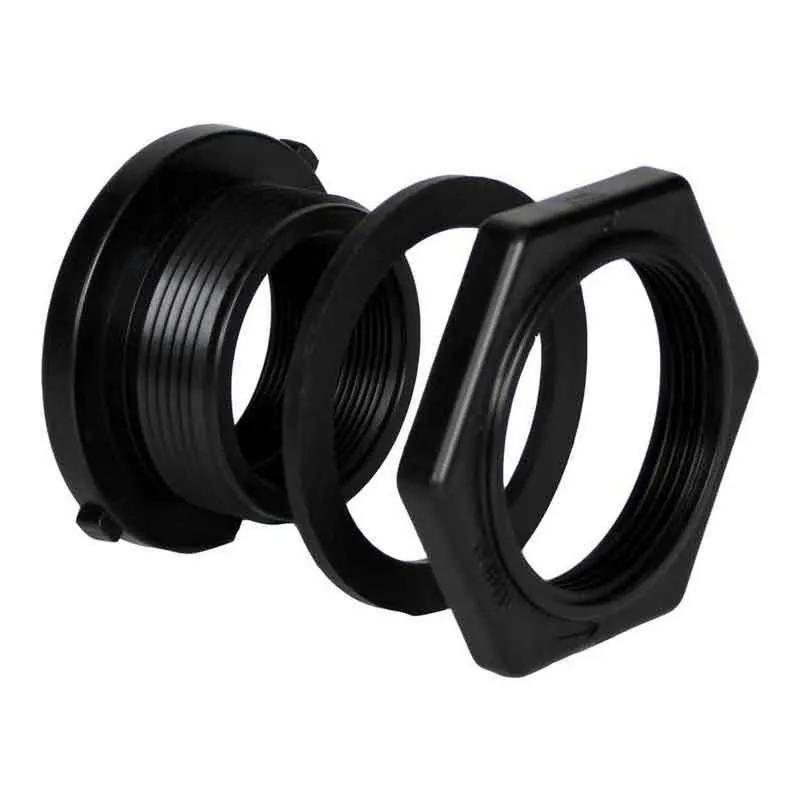 Norwesco 62834 1/2 in. Threaded Plastic and Rubber Bulkhead Fitting