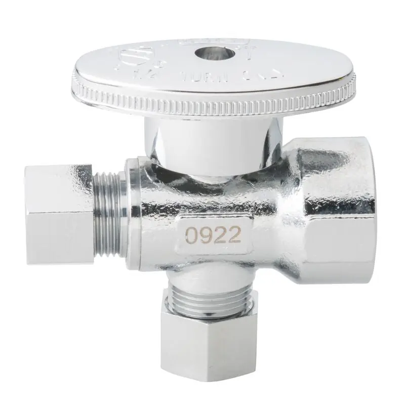 Oatey 4781PCLF Qtr Trn Dual Outlet Stop 1/2 Fip X 3/8 Od X 3/8 Od