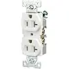 Eaton AHBR20W BR20W 20-amp 125-volt commercial grade straight blade 3-wire duplex receptacle