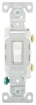 Eaton CS120W Arrow Hart Cs Lighted Toggle Switch, 120/277 Vac, 20 A, 1 Pole