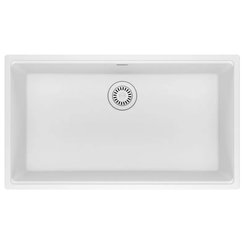 Franke MAG11031-PWT Maris Undermount 33-in x 18.94-in Granite Single Bowl Kitchen Sink