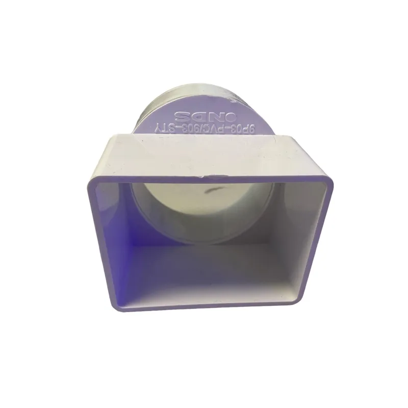 Nds 9P03 Offset Downspout Adapter 2x3x3 PVC S&D Hub