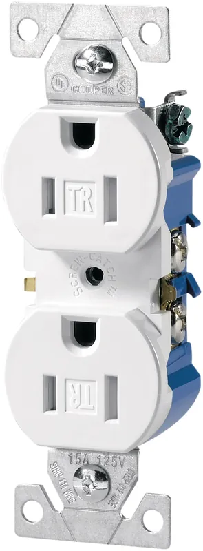 Eaton TR270W Duplex Grounding Receptacle, 270 watts