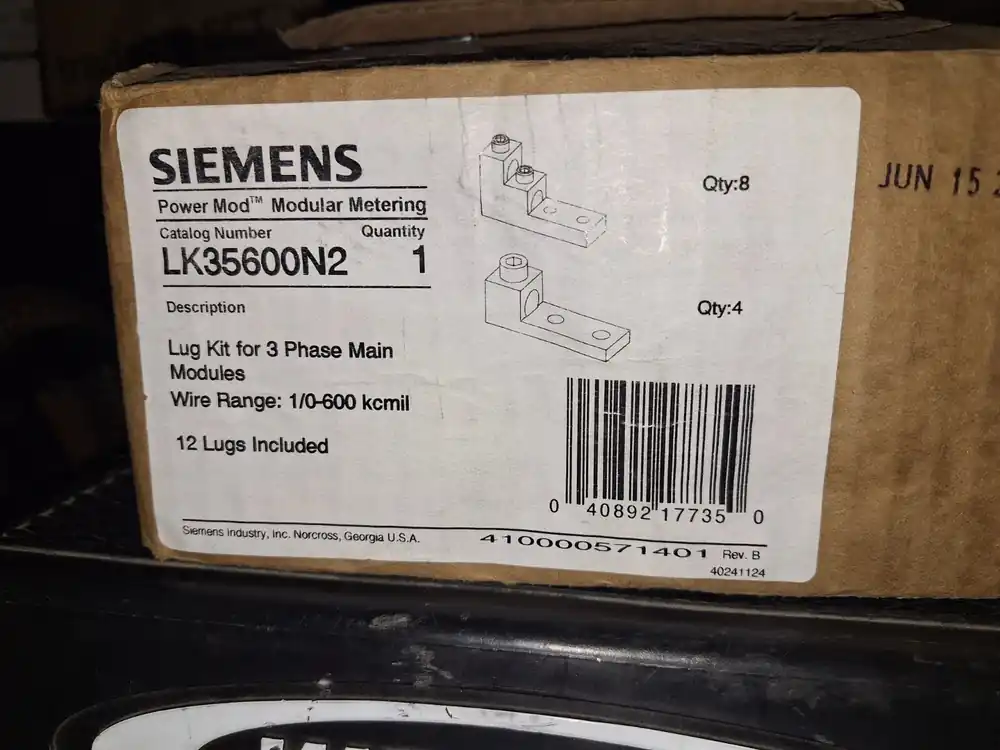 Siemens LK35600N2 Powmod Lug Kit 3Ph 5Co