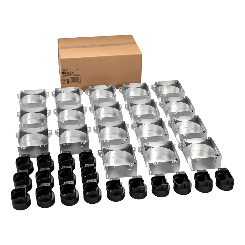 Broan-Nutone 6884EH Housing Pack for 1688EF, 1671F, 1688F, E0F50 & E0F70 w/ Damper & 4 inches Connector