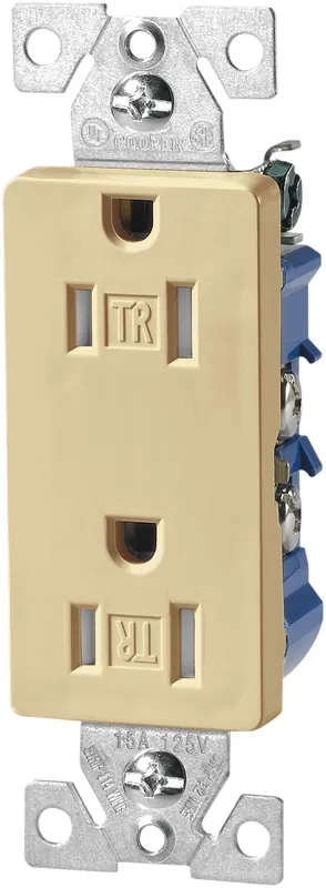 Eaton TR1107V-BOX Tamper Resistant Decorator Duplex Receptacle 15A