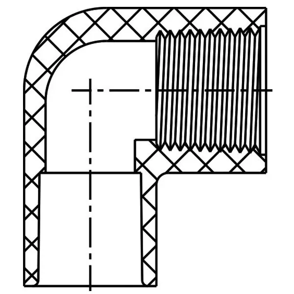 Lesso UV407-101 Reducing ELL (SOC × FIPT) 3/4×1/2 inches