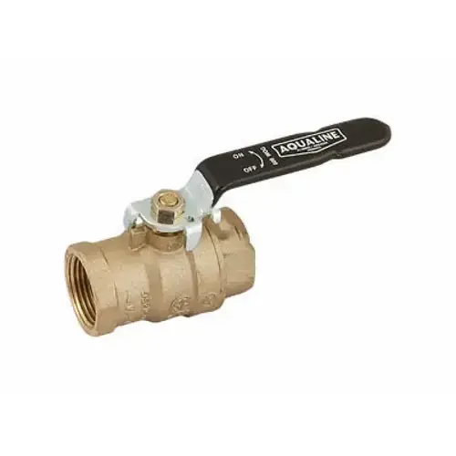Aqualine BBV-200-LF Brass Ball Valve 2 in. Full Port Lead Free
