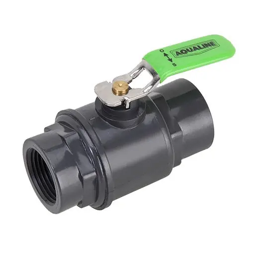 Aqualine PBVL-200 Ball Valve 2 in. Plastic With Stainless Steel Lever Handle