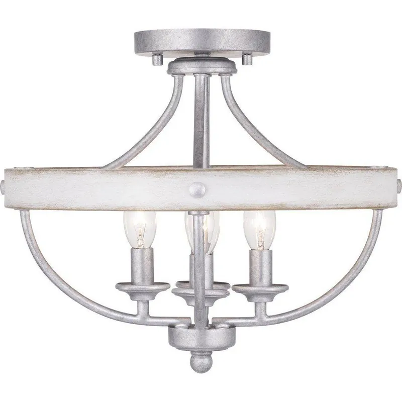 Progress Lighting P350117-141 Gulliver 60W 4-Light Candelabra Incandescent Semi-Flush Mount Ceiling Fixture