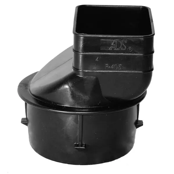 Ads 465 AA Downspout Adapter 4 in. Singlewall x 4 in. x 3 in.