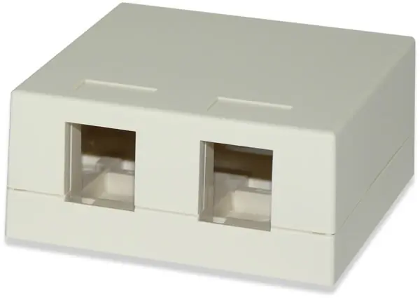 Signamax SMKL-2-WH 2-Port Surface Mount Multimedia Box