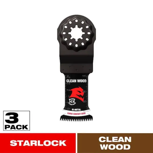 Diablo DOS125JBW3 1-1/4 in. Starlock Bi-Metal Oscillating Blades for Clean Wood (3-Pack)