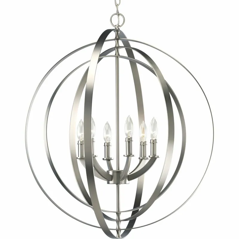 Progress Lighting P3889-126 Equinox 6-Light 60W Candelabra Pendant