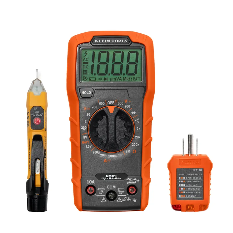 Klein Tools 69149P Test Kit with Multimeter, Non-Contact Volt Tester, Receptacle Tester