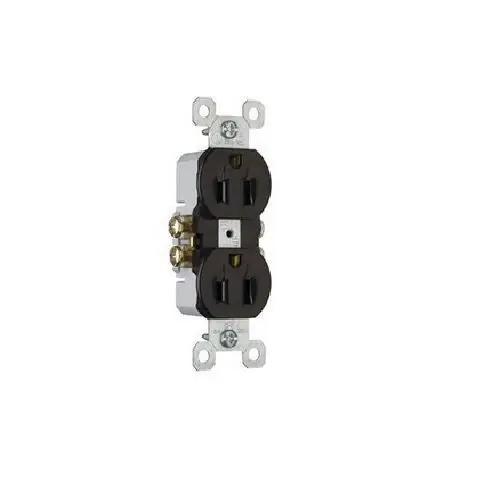 Eaton 270BLK Straight Blade Duplex Receptacle 125 VAC 15 A 2 Poles