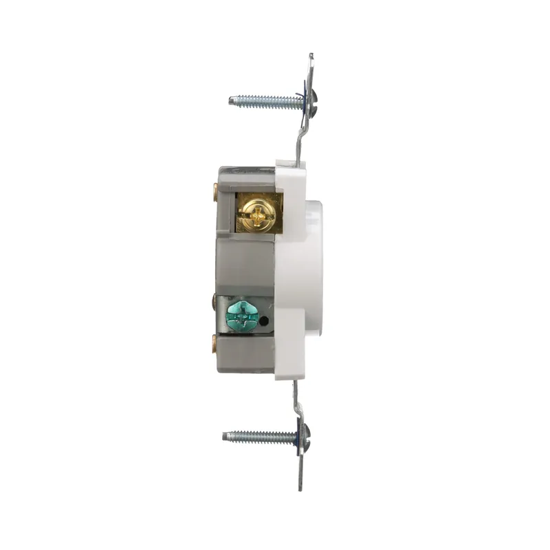 Eaton 1876W-BOX Commercial Grade Straight Blade Single Receptacle 20-Amp, 250-Volt 6-20-NEMA Rating