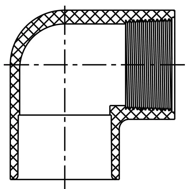 Lesso UV407-007 90° Ell (SOC × FIPT) 3/4 inches