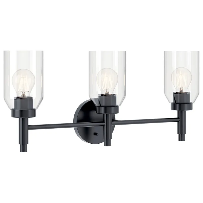 Kichler 55185BK Madden 3-light Bathroom Vanity Light 24 in