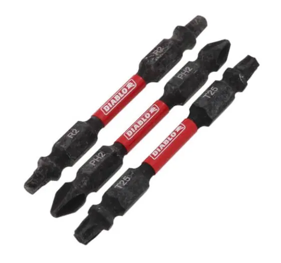 Diablo DDETV25-S3 Double-Ended Torx Drive Bit 2-1/2 in. Assorted Pack (3-Piece)