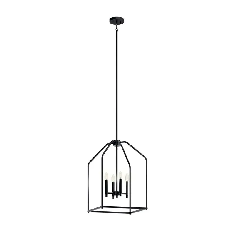 Kichler 52722BK Madden 4 Light Pendant 25.25 Inches Tall and 16 Inches Wide