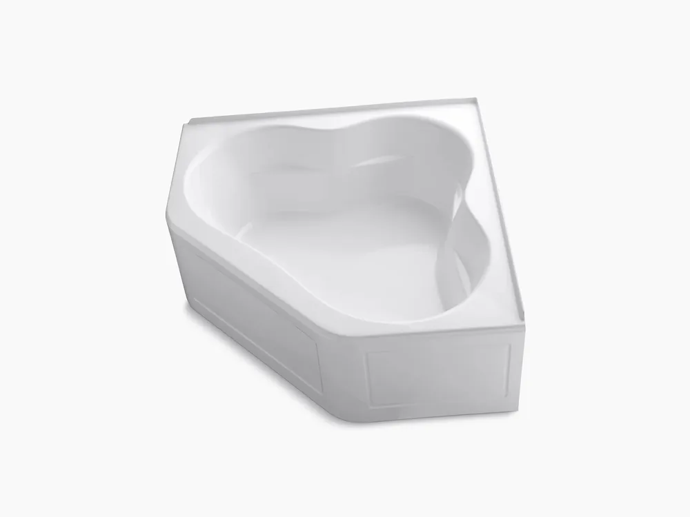Kohler 1161-LA-0 Tercet 60 x 60 in. Soaker Corner Bathtub Center Drain