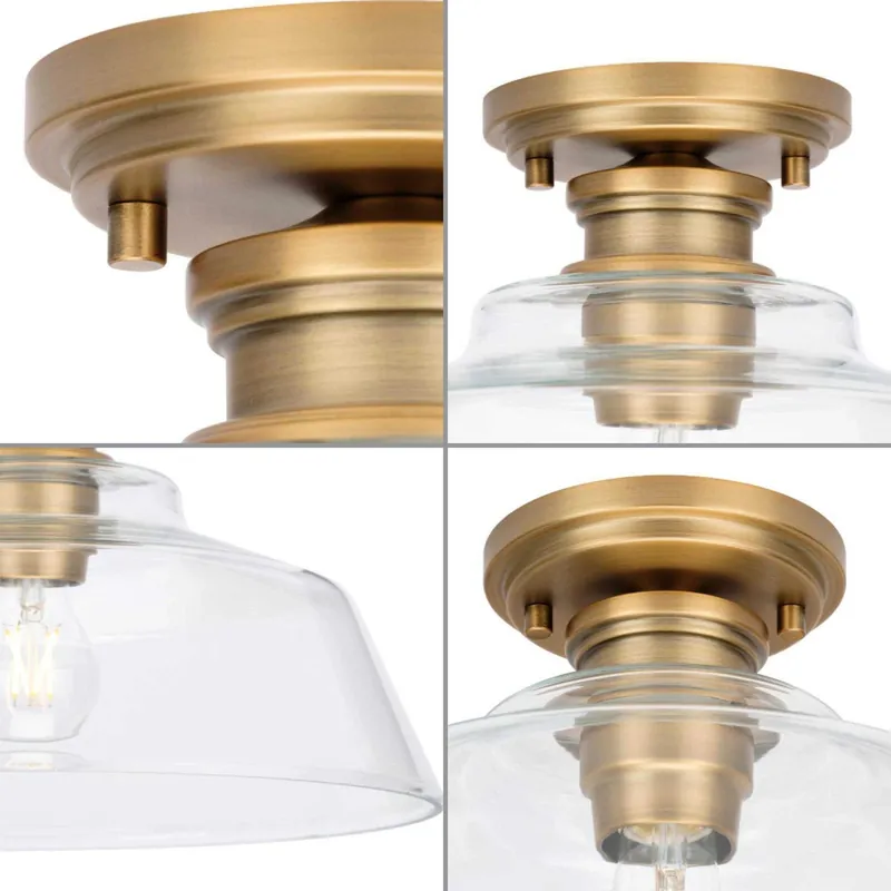 Progress Lighting P350227-009 Singleton Collection 1-Light Medium Semi-Flush Mount 120 Volts