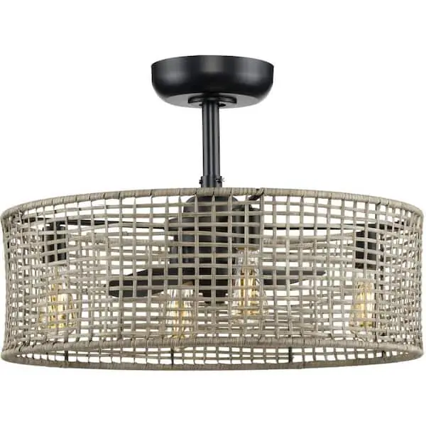Progress Lighting P250068-31M-WB LED Ceiling Fan from Belva Collection 25.25 inches