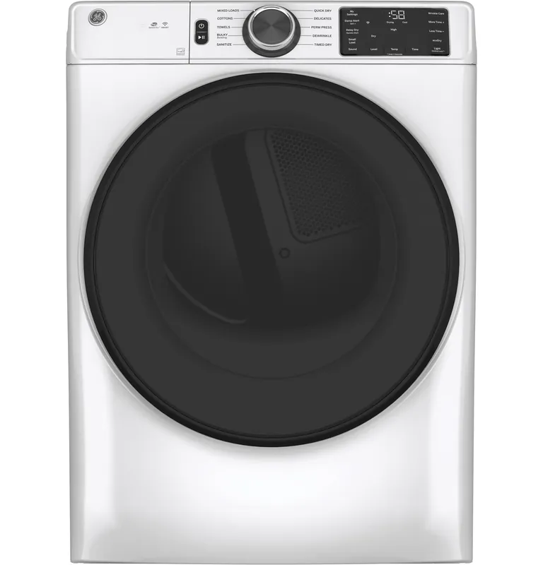 Ge Appliances GFD55ESSNWW Energy Star Smart Front Load Electric Dryer 7.8 cu ft