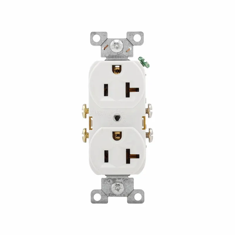 Eaton CR20W straight blade duplex receptacle 125 VAC 20 A