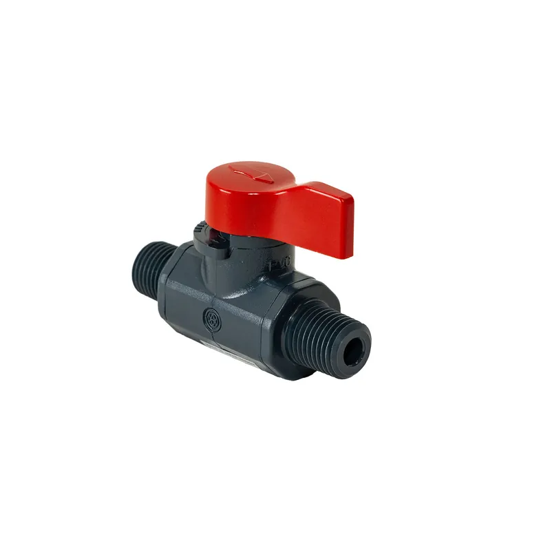 Asahi America 1077002 Labcock PVC Ball Valve 1/4 inches NPT Male