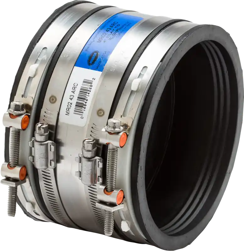 Mission Rubber MR02 44 ARC WD Flex-Seal® Arc Shielded Adjustable Sewer Repair Couplings