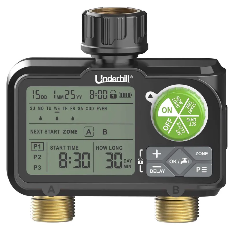 Underhill HBT-2 AquaVision Programmable 2 Zone Digital Water Timer