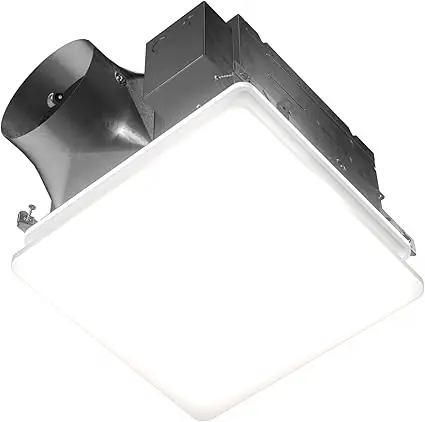 Nutone PTEL511RK Evolve Premium Exhaust Fan with Continuous Run and Full Lit Grille, 50-80-110 Selectable CFM