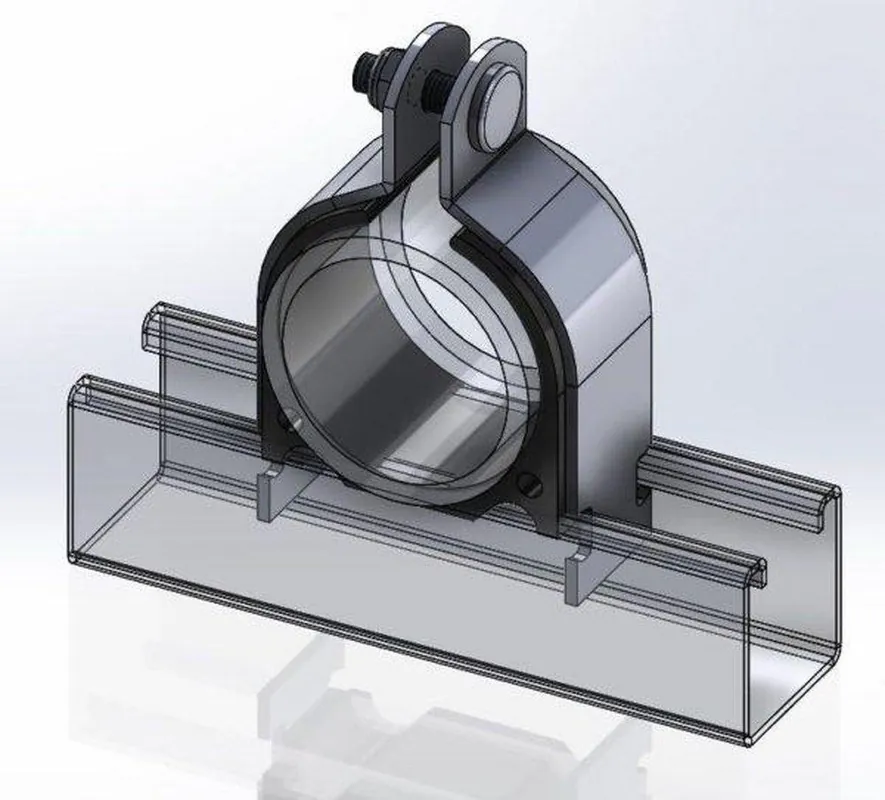 Empire 8500Z0050 Cushion Strut Clamp, 1/2 in OD Pipe, Carbon Steel, Zinc Plated
