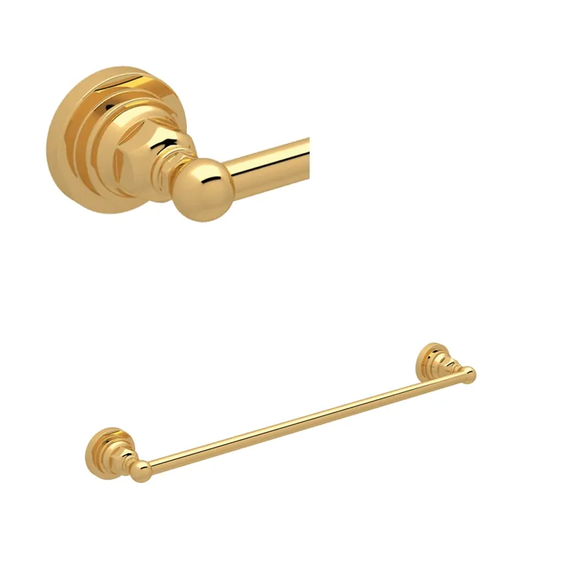 Rohl ROT1/24ULB 24 inches Towel Bar in Unlacquered Brass
