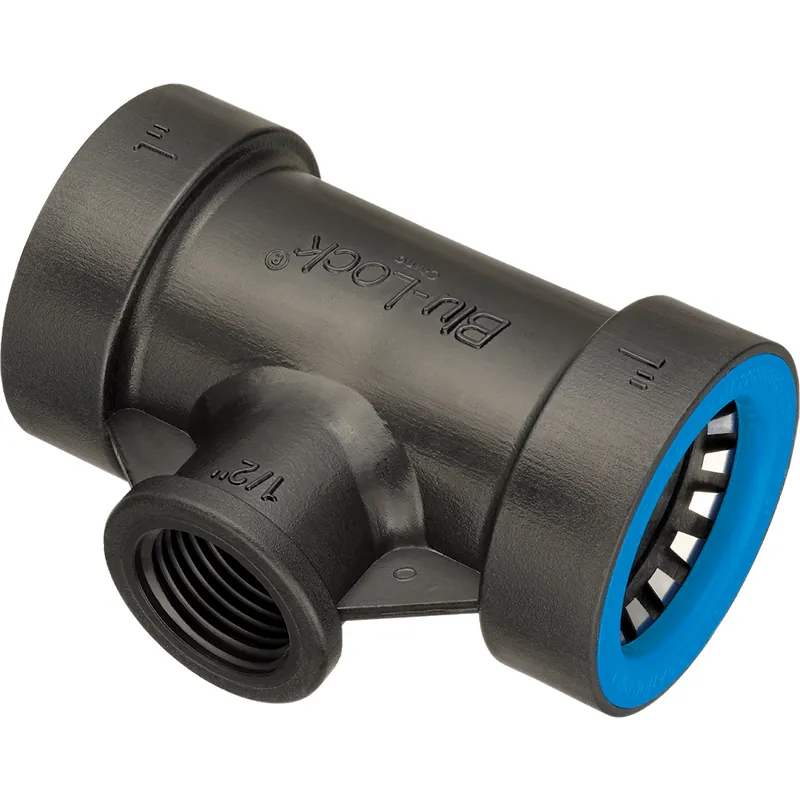 Hydro-Rain BL402-130 Blu-Lock Tee 1 in. x 1 in. x 1/2 in.