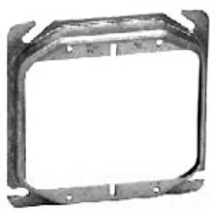 Crouse Hinds TP498 Steel 2-Gang Raised Mud Ring 4-Inch x 4-Inch x 1/2-Inch 6-Cubic-Inch