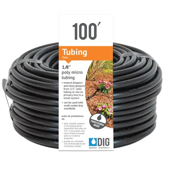 Dig 12-036 Polyethylene Tubing 1/8 inches (100 feet)