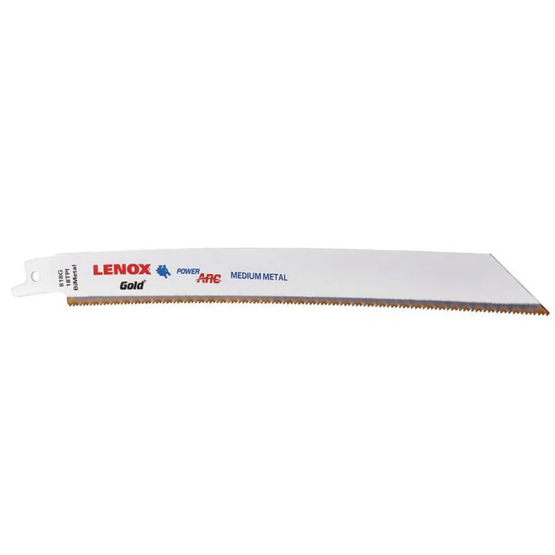 Lenox 818G Reciprocating Saw Blade Bi-Metal 18 TPI x 8 inches L x 3/4 inches W 5/Pack