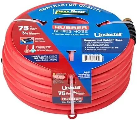 Underhill H75-075PRO-R Proline Rubber Series Hose 75 ft
