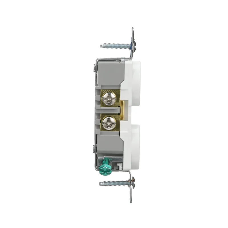 Eaton BR15W-SP-L Commercial Grade Back and Side Wire Duplex Receptacle 15-Amp, 125-Volt