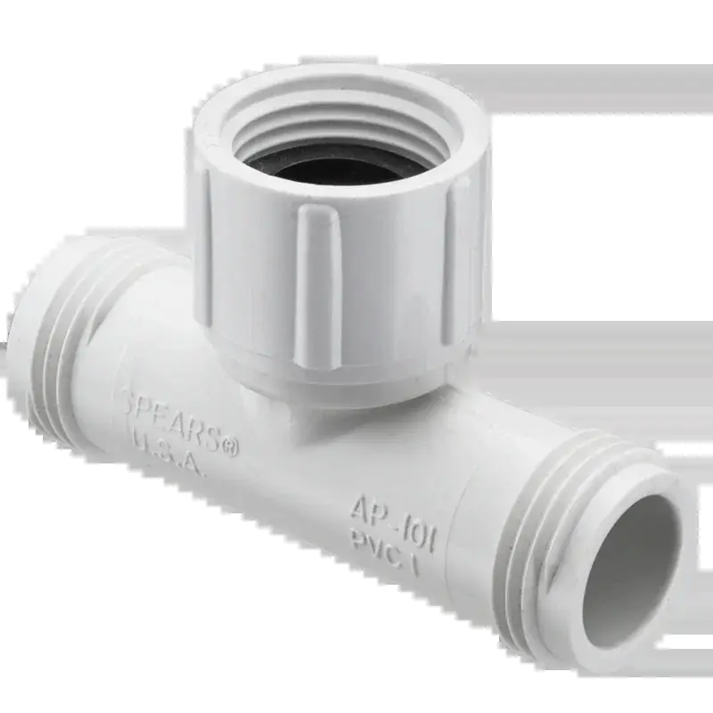 Spears ap-101 Hose Tee 3/4 MHT x MHT x FHT Swivel With Washer