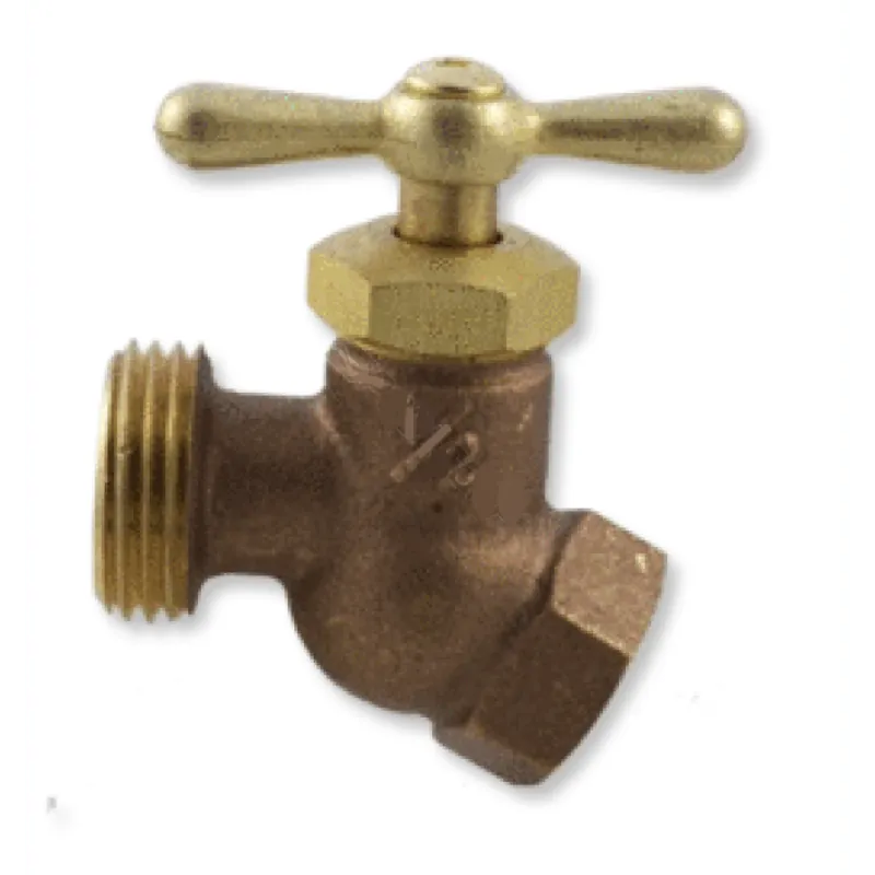 Aqualine HB-050F Brass Hose Bibb 1/2 inches FIP x 3/4 inches MHT