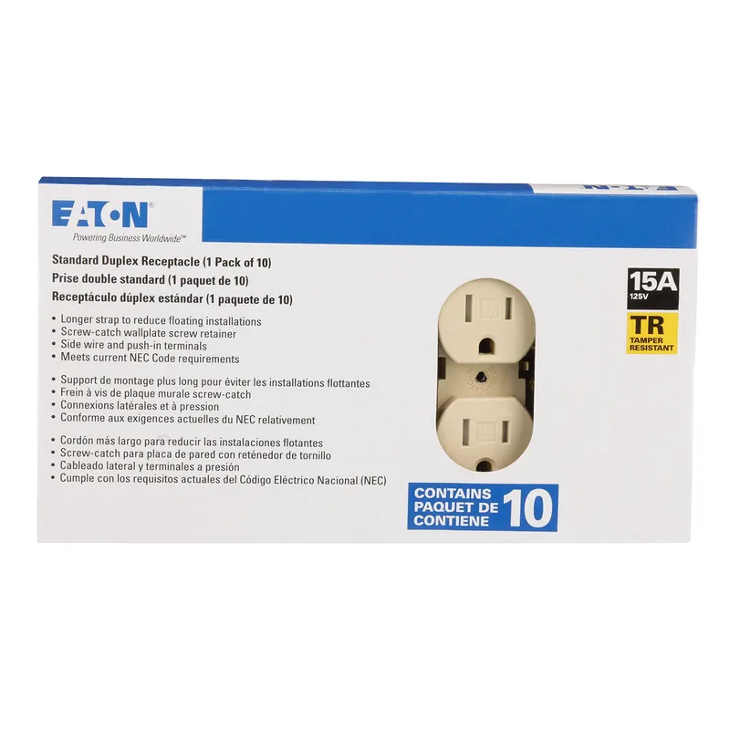 Eaton TR270V Tamper Resistant Duplex Receptacle 15 Amp