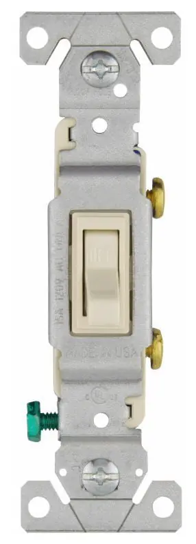 Eaton 1301-7LA Wiring Devices Arrow Hart Toggle Switch, 120 VAC, 15 A