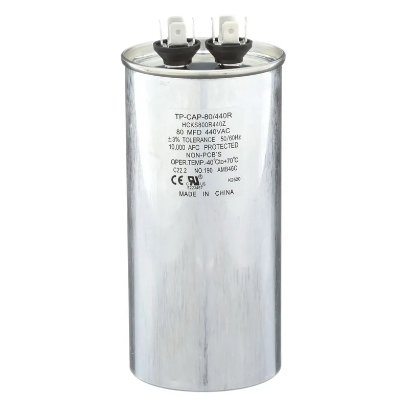 Tradepro TP-CAP-80/440R Dual Round Capacitor 80 & 7.5 MFD 440v